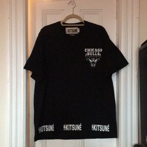Maison Kitsuné x NBA Chicago Bulls Tee Black